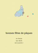 Lapin joueur et &oelig;ufs color&eacute;s pour P&acirc;ques